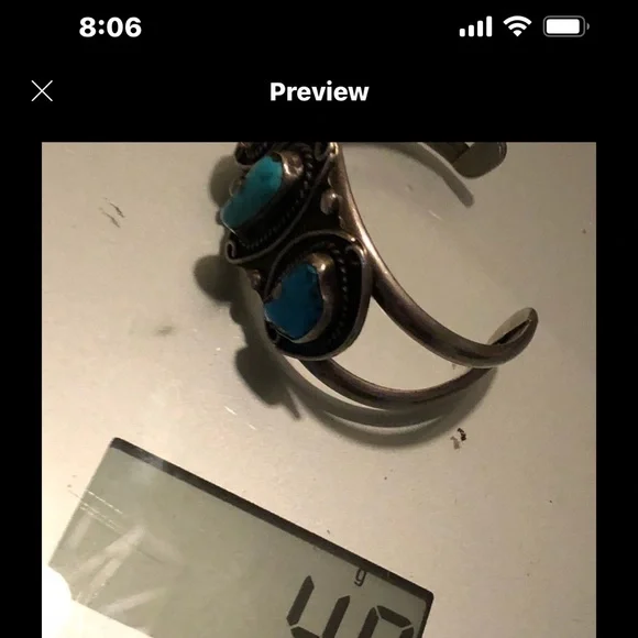 Very old SS/Turquoise NAVAJO CUFF - Picture 10 of 11